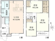【東京都/練馬区下石神井】練馬区下石神井5丁目　新築戸建　5号棟 間取り図