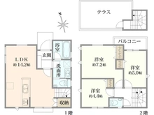 【東京都/杉並区浜田山】杉並区浜田山1丁目 新築戸建て 2号棟 間取り図