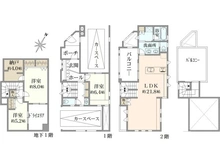 【東京都/杉並区善福寺】杉並区善福寺一丁目　新築戸建1号棟 間取り図