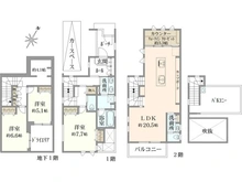 【東京都/杉並区善福寺】杉並区善福寺一丁目　新築戸建3号棟 間取り図