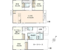 【東京都/杉並区阿佐谷北】杉並区阿佐谷北1丁目新築戸建て　No.3 間取り図