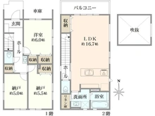 【東京都/杉並区下井草】杉並区下井草4丁目新築戸建て1号棟 間取り図