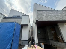 【東京都/杉並区成田東】杉並区成田東1丁目2号棟 建築中の外観：全2区画/向かって右