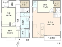 【東京都/練馬区田柄】練馬区田柄4丁目　新築戸建　2号棟 間取り図