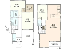【東京都/中野区若宮】中野区若宮2丁目　新築戸建 間取り図