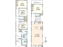 【東京都/杉並区清水】杉並区清水1丁目　新築戸建　No.2 間取り図