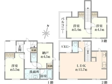 【東京都/練馬区桜台】練馬区桜台1丁目　新築戸建 間取り図