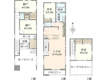 【東京都/杉並区下井草】杉並区下井草4丁目　新築戸建　2号棟 間取り図