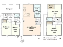 【神奈川県/川崎市中原区井田】川崎市中原区井田1丁目　新築戸建 間取り図