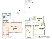 【神奈川県/横浜市鶴見区駒岡】横浜市鶴見区駒岡4丁目　新築戸建 間取り図