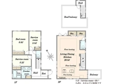 【東京都/目黒区柿の木坂】目黒区柿の木坂3丁目　新築戸建 2号棟 間取り図