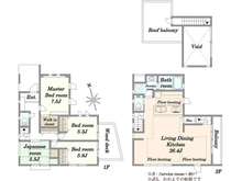 【東京都/世田谷区東玉川】世田谷区東玉川1丁目　中古戸建 間取り図