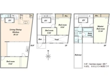 【東京都/世田谷区代沢】世田谷区代沢1丁目　中古戸建 間取り図