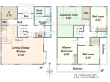 【神奈川県/横浜市鶴見区上の宮】横浜市鶴見区上の宮2丁目　中古戸建 間取り図