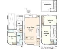 【東京都/品川区小山】品川区小山2丁目　新築戸建 間取り図