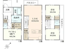 【東京都/世田谷区太子堂】世田谷区太子堂五丁目　新築戸建 間取り図