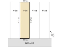 【東京都/世田谷区下馬】世田谷区下馬4丁目　新築戸建B号棟 区画図