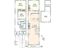 【東京都/世田谷区下馬】世田谷区下馬4丁目　新築戸建D号棟 間取り図
