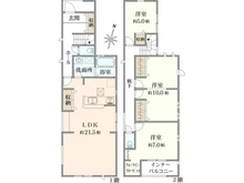 【東京都/東久留米市金山町】東久留米市金山町1丁目　新築戸建 間取り図