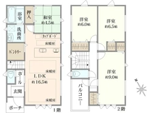 【東京都/武蔵村山市中央】武蔵村山市中央三丁目　戸建　7号棟【全10棟】 間取り図