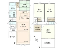 【東京都/武蔵村山市中央】武蔵村山市中央三丁目　戸建　8号棟【全10棟】 間取り図