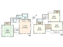 【東京都/清瀬市野塩】清瀬市野塩4丁目　一戸建 間取り図