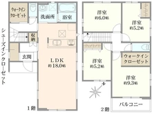 【東京都/清瀬市松山】清瀬市松山3丁目　新築戸建 間取り図