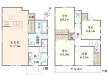 【東京都/東村山市廻田町】東村山市廻田町2丁目　新築戸建 1号棟【全6棟】 間取り図