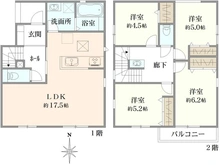 【東京都/葛飾区西水元】葛飾区西水元2丁目　新築戸建　15号棟【全18棟】 間取り図