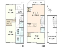 【東京都/練馬区向山】練馬区向山4丁目新築戸建て 間取り図