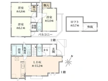 【東京都/中野区上鷺宮】中野区上鷺宮5丁目 新築戸建て B号棟/全3棟 間取り図