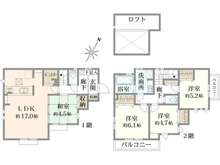 【東京都/東村山市秋津町】東村山市秋津町1丁目　新築分譲住宅 間取り図