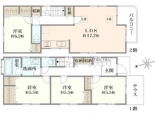 【東京都/杉並区南荻窪】杉並区南荻窪2丁目　戸建 間取り図