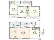【東京都/清瀬市竹丘】清瀬市竹丘3丁目　新築分譲住宅 間取り図