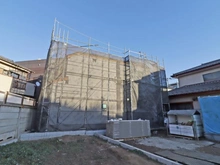 【東京都/練馬区平和台】練馬区平和台3丁目　新築分譲住宅 2号棟（全3区画） 建築中の外観：全3区画