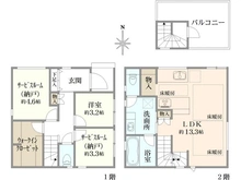 【東京都/練馬区南田中】練馬区南田中1丁目　戸建 間取り図