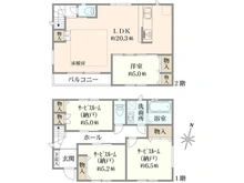 【東京都/練馬区錦】練馬区錦1丁目　新築戸建1号棟（全2棟) 間取り図