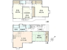 【東京都/清瀬市旭が丘】清瀬市旭が丘1丁目　一戸建 間取り図