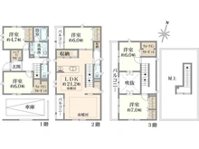 【東京都/世田谷区北沢】世田谷区北沢1丁目　新築戸建 間取り図