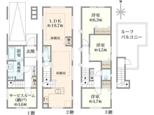【東京都/板橋区上板橋】板橋区上板橋3丁目　新築戸建 間取り図