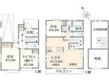 【東京都/練馬区桜台】練馬区桜台5丁目　新築戸建 間取り図