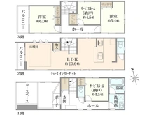 【東京都/板橋区富士見町】板橋区富士見町　新築戸建　2号棟【全3棟】 間取り図