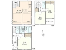 【東京都/板橋区富士見町】板橋区富士見町　新築戸建　4号棟【全4棟】 間取り図