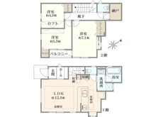 【東京都/練馬区大泉町】練馬区大泉町1丁目　新築戸建 間取り図