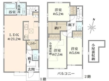 【東京都/東久留米市小山】東久留米市小山5丁目　新築戸建　2号棟【全5棟】 間取り図