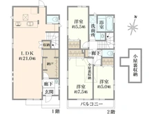 【東京都/東久留米市小山】東久留米市小山5丁目　新築戸建　3号棟【全5棟】 間取り図