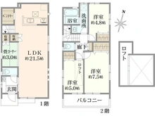 【東京都/東久留米市小山】東久留米市小山5丁目　新築戸建　5号棟【全5棟】 間取り図