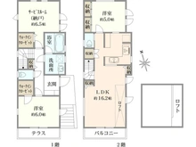 【東京都/練馬区関町北】練馬区関町北4丁目　新築戸建　B号棟【全2棟】 間取り図