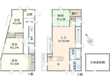 【東京都/練馬区桜台】練馬区桜台2丁目　一戸建 間取り図