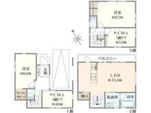【東京都/練馬区貫井】練馬区貫井5丁目　新築戸建【全1棟】 間取り図